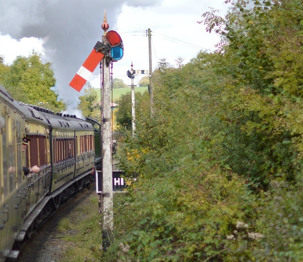 Old style railroad signal